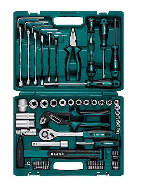 Универсальный набор инструмента KRAFTOOL EXTREM-66 1/2″+1/4″ 66 предм., 27976-H66