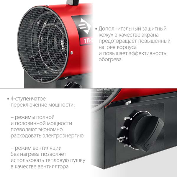 Электрическая тепловая пушка ЗУБР 5 кВт (ТП-5)