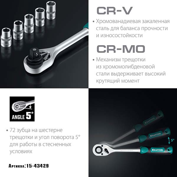 Универсальный набор инструмента KRAFTOOL EXTREM-142 1/2″+3/8″+1/4″ 142 предм., 27889-H142