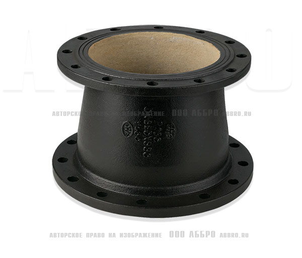 Переход фланцевый ХФ 400х350 (дл. 200 мм) ВЧШГ ЦПП цинк алюминий