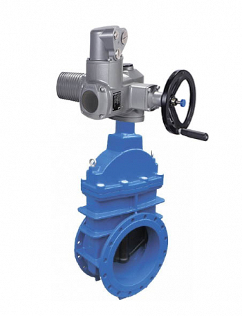 Задвижка клиновая VGA D21.02 фланцевая DN 200 PN 10 L=230 мм, с электроприводом AUMA SA 10.2
