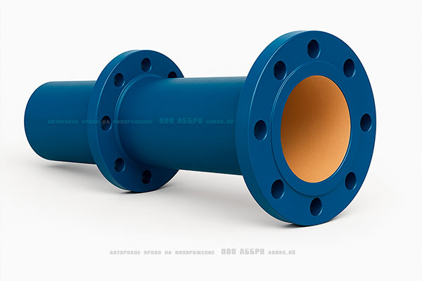 Патрубок фланец-гладкий конец ПФГ 100 L=1500 мм ВЧШГ ЦПП с анкерным фланцем