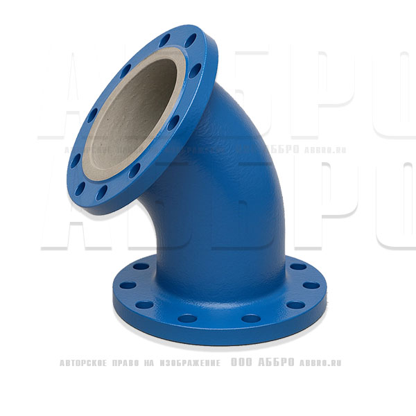 Отвод фланцевый ОФ 300 (60 гр) ВЧШГ ЦПП цинк алюминий