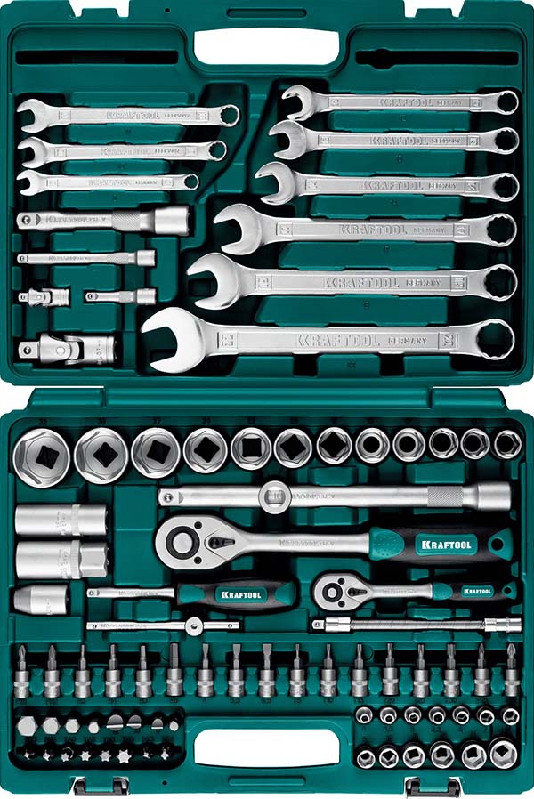 Универсальный набор инструмента KRAFTOOL X-Drive 82 1/2″+1/4″ 82 предм., 27887-H82