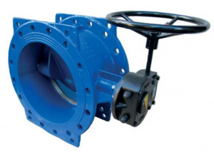 Затвор дисковый VGA К56.20 с двойным эксцентриситетом, фланцевый, с редуктором с ISO фланцем, DN 600, PN 10 (с маховиком)