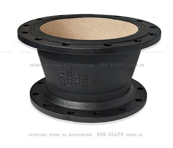 Переход фланцевый ХФ 500х150 Ру16 ВЧШГ ЦПП цинк алюминий