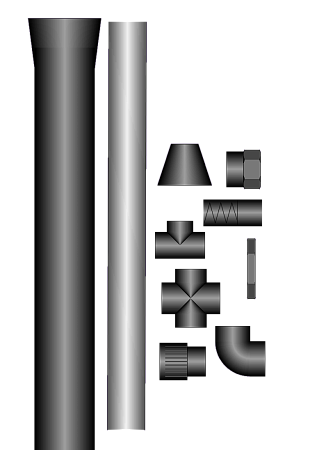 Трубопровод и фитинги (труба, изоляция)